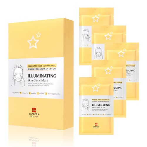 Leaders Insolution | Illuminating Skin Clinic Mask | Omega-3 &amp; Purslane Extract for Radiant Glow ...
