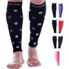 Doc Miller Calf Compression Sleeve Men & Women 20-30mmHg Polka Dots Shin Splints, Varicose Vein & Calf Pain Relief