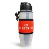 READYWISE - 28 Oz, Seychelle Water Filtration Bottle, Hiking, Backpacking and, Camping Water Bottle, BPA-Free, Prepper Gear and Supplies, Gray/Black