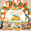 Two Little Cuties Baby Shower Decorations for Twins - Two Little Cuties are on the Way Orange Balloon Arch Kit with Backdrop Cake Topper, Tangerine Theme Gender Reveal Baby Shower Party Supplies