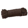 Soft Silk Rope Solid Braided Twisted Ropes,10m Durable and Strong All Purpose Twine Cord Rope String Thread Cord (Brown)