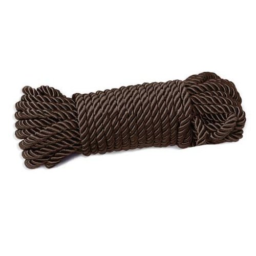 Soft Silk Rope Solid Braided Twisted Ropes,10m Durable and Strong All Purpose Twine Cord Rope String Thread Cord (Brown)
