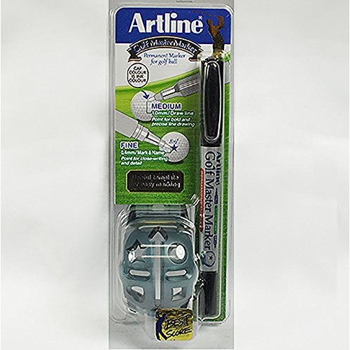 Artline Golf Ball Marker Alignment Tool - Gold Master Marker - Permanent Ball Marker
