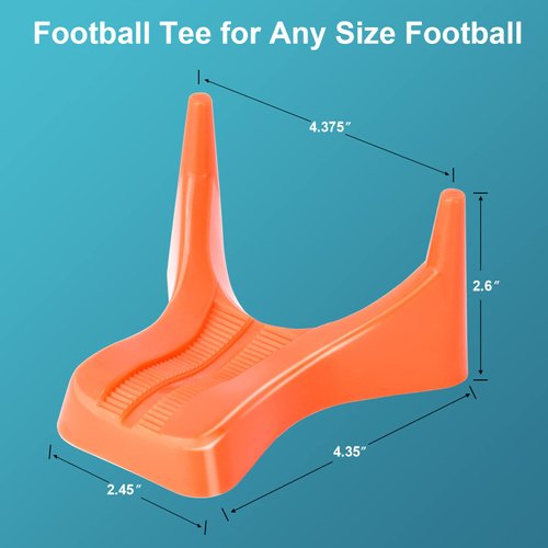 Eastgoing 6 Pcs Football Style Kicking Tee,Football Display Stand Compatible for All Ball Sizes,Football Kickoff Stand for Kickoff Practice Equipment