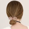 Sankuwen Peacock Rhinestone Hairpin Luxury Crystal Hair Barrette Clip(Champagne)