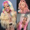 613 Lace Front Wig Human Hair 13x6 Body Wave Blonde Lace Front Wigs Human Hair Wigs for Black Women 613 HD Lace Frontal Wig Pre Plucked with Baby Hair 180% Density(24 Inch)