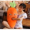 JOSON Orange Imitation Carrot Pillow, Children's Sleeping Pillow Doll, Plush Toy pad, Used for Bedroom, Sofa and Office Decoration （17.7inch）