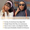 XC CLOUDS Headband Wigs Human Hair 8 Inch Bob Headband Wigs For Black Women Wear And Go Short Bob Wigs Glueless Wigs Human Hair Natural Black Headband Wig Human Hair Straight 150% Density