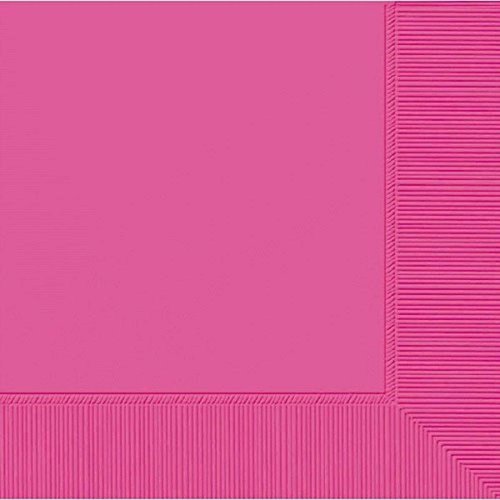 Bright Pink 3-Ply Beverage Napkins | Pack of 20 | Party Supply
