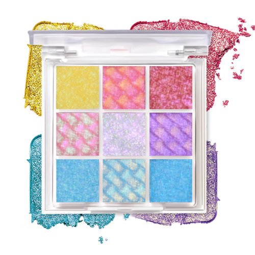JUR MORNIER Multichrome Eyeshadow Palette,9 Color Change Glitter Chameleon Eye Shadow,High Pigmented Waterproof Long-Lasting 100% Vegan Cruelty Free Duo Chrome Eye Makeup For Women (#01)
