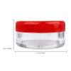 50 New Empty 5 Grams Acrylic Clear Round Jars - BPA Free Containers for Cosmetic, Lotion, Cream, Makeup, Bead, Eye shadow, Rhinestone, Samples, Pot, Small Accessories 5g/5ml (RED LID)