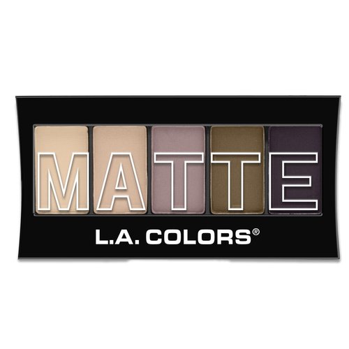 L.A. Colors 5 Color Matte Eyeshadow, Natural Linen, 0.25 oz.