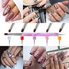 9Pcs Nail Art Brushes Dappen Dish Set for Monomer Acrylic Nail Liquid Powder: 2 Dappen Dish for Acrylic Nails with Lid & 2 Glass Nail Cup Crystal Monomer Dish & 5 Acrylic Nail Brush