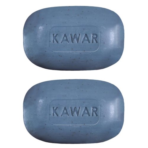 KAWAR Dead Sea Black Mud Soap with Shea Butter & Olive Oil - Relief for Acne, Psoriasis & Eczema - Moisturizing Vegan Bar for Men & Women - For Oily to Normal Skin, 4.2 oz (Pack of 2)