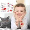 75Pcs Valentine's Day Temporary Tattoos for Women Kids, 12 Sheets Red Black Love Heart Flowers Tattoo Stickers for Body and Items Decoration