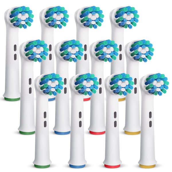 Replacement Toothbrush Heads Compatible with Oral B Braun 12 Pcs Professional Electric Toothbrush Heads Brush Heads Replacement for Heads Refill Pro 500/1000/1500/3000/3757/5000/7000/7500/8000