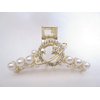 Generic Gold metal and pearl crystal solar planet and star hair claw clip for medium