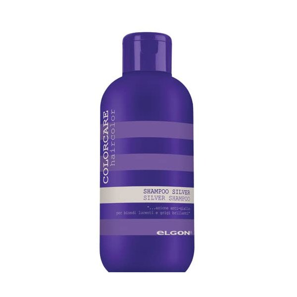 ELGON unwanted yellow light and gray hair shampoo COLORCARE SILVER, 300 ml Paraben Free
