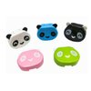 DMtse Cute Panda Simple Contact Lens Travel Case Container Kit Set with Mirror Bottle with Tweezers Container Holder
