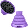 Collapsible Hair Dryer Diffuser,Silicone Dryer Hair Diffuser for Curly Hair- ​​​Lightweight Portable Travel ​Folding Design ​Fit Most Hair Dryers with Nozzle Diameter D-1.57Inch to 1.96 Inch (Purple)