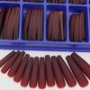 AddFavor XXL Extra Long Press on Nails Coffin Matte Fake Nails Full Cover Acrylic False Nails 12 Sizes 120pcs Burgundy Nail Tips for Women Fingernails Manicure Design