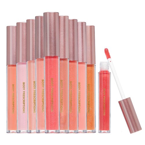 Body Prescriptions Lip Gloss Collection | 10 Shades Complete Lip Makeup Set, Liquid, 2 ML Each Tube