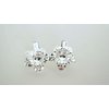 Generic 2 extra small shiny silver flower metal alligator hair clip for fine thin hair