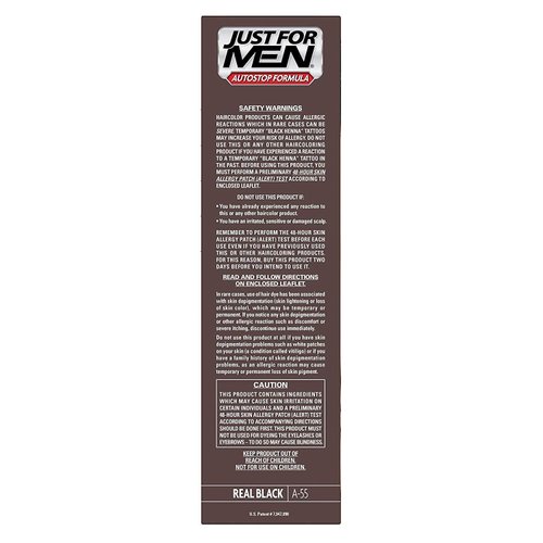Just For Men AutoStop Men's Comb-in Hair Color, Real Black 1.2 Ounces Each (8)
