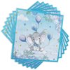 100 Packs Elephant Theme Baby Shower 2 Ply Paper Napkins Disposable Baby Blue Napkins Guest Dinner Hand Napkins for Baby Shower Kids Elephant Theme Birthday Party Supplies, 6.5 x 6.5 Inches