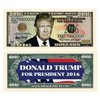 50 Donald Trump 2016 Presidential Dollar Bills with Bonus “Thanks a Million” Gift Card Set