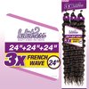 Sensationnel Lulutress Crochet Braiding hair - 3X French Wave synthetic with pre-styled - LULUTRESS 3x French Wave 24 inch (T1B/30)