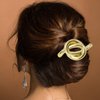 4pcs Metal Hair Ties, Gold Hair Cuffs Metal Elastic Hair Ties Ponytail Headband Metal Hair Tie Pony tail Hair Cuffs Fashionable Women Hair Accessories