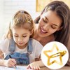 OIIKI 12PCS Golden Star Hair Accessories - Metal Non-Slip Snap Clips, Barrettes for Women, Girls (1.18in)
