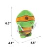 Buckle-Down Nickelodeon Dog Toy, Teenage Mutant Ninja Turtles Michelangelo Nunchucks Orange Pet Toy, Plush