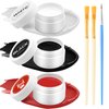 QIUFSSE Clown Makeup Kit,Red Black and White Face Painting Kit Professional,Clown Face Paint Halloween Makeup Kit with Brushes,Oil Based Body Paint for Adults,Joker Vampire Zombie Makeup