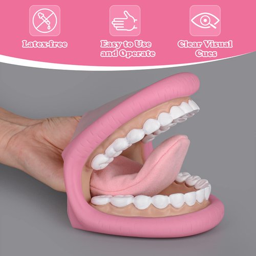 Ultrassist Mouth Hand Puppet Medium Size with Tongue for Kids, Mouth Puppet for Speech Therapy, Include Toothbrush