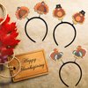 Yolyoo 4PCS Thanksgiving Turkey Headband Boppers for Thanksgiving Costume Accessories Headband Party Favors