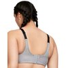 Full Figure Plus Size Custom Control Sports Bra Wirefree #1166 Black/Grey