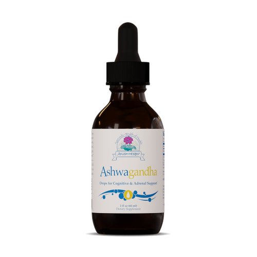 Ayush Herbs Ashwagandha Drops, Cognitive, Adrenal, and Immune Support, Alcohol-Free Ayurvedic Herbal Supplement, 2 Ounces