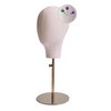CHADWICK Wig Head Stand with Mannequin Head, 21 Inch Wig Stand, Fabric Head Hat Stand, Manikin Head Block, Wig Holder Head for Wig Styling, Displaying, Making, Retractable Pole, Height 18-26 Inches
