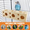 NICERINC PET Bird Toys，Bird Wooden Block Chewing Toy，Parrot Foraging Toy，Natural Bird Toys，Parakeet Toys for Cage Small Bird，Bird Cage Teething Toys for Hamster Cockatiels Conures Budgie