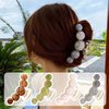 CUBACO Pearl Claw Clips Set, Strong Hold Jaw Clips for Thick Hair, Pearl Hair Accessories - Non-Slip Medium Barrettes for Women