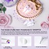 10400PCS Light Purple Rhinestones, Jelly Resin Rhinestones for Nails, Flatback Non Hotfix Crystals DIY Rhinestones for Crafts with 15 cm Pencil Sharpener and Tweezer & Picker Pen (Light Purple AB)