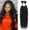 PEEKABOO Deep Wave for Braiding Hair No Weft Brazilian Virgin Human Hair Extensions for Micro 100% Unprocessed Human Hair 10A Natural Black Human Hair Deep Wavy (30inch, 100g)