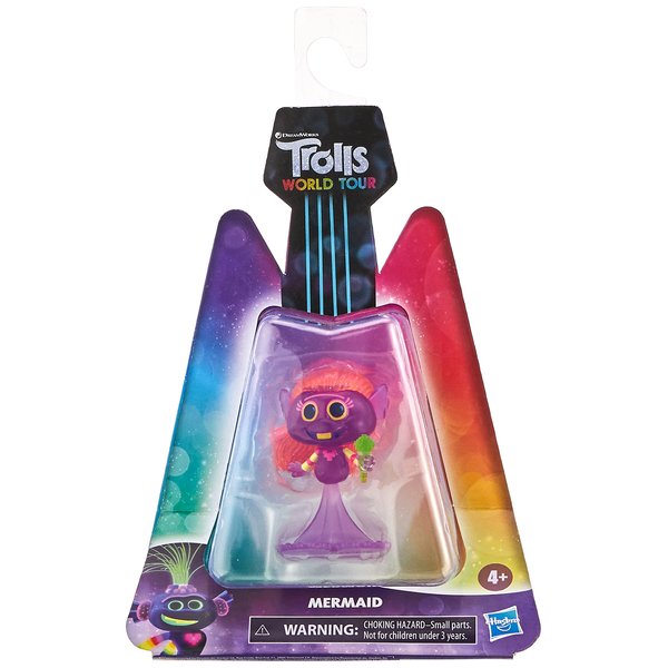 DREAMWORKS TROLLS World Tour Mermaid, Collectible Doll with Microphone Accessory, Toy Figure Inspired by The Movie Trolls World Tour, 2 inches, (Model: N/A)