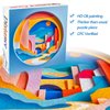 Bgraamiens Puzzle-Distance- 3D Visual Sunrise in The Distance 1000 Pieces Round Puzzle for Adult,Unique Puzzle, Modern Art Puzzle Hard Challenge Puzzle for Adult