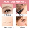 Magic Eyebrow Pencil, Waterproof Microblading Eyebrow Pen 4 Fork Tip Tattoo Pencil,Waterproof Eyebrow Pencil, Easily Create Natural-Looking Brows, Smudge-proof, Up to 24HR Wear (Light Brown)