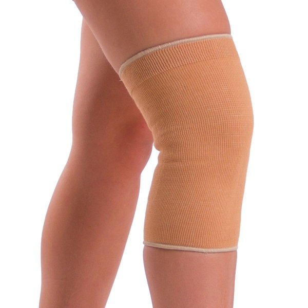 BraceAbility Elastic Slip-on Knee Sleeve | Cotton Fabric Knee Pain Compression Bandage for Stretchy, Lightweight & Comfortable Support (2XL)