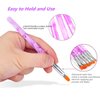 FULINJOY 7 PCS UV Gel Nail Brush, Acrylic Nail Tips Builder Brush Pen Drawing Brushes Pen Tool Set