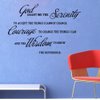 Black 20''X 28'' GOD Grant ME The Serenity Prayer Bible Art Quote Vinyl Wall Stickers Decal Décor
